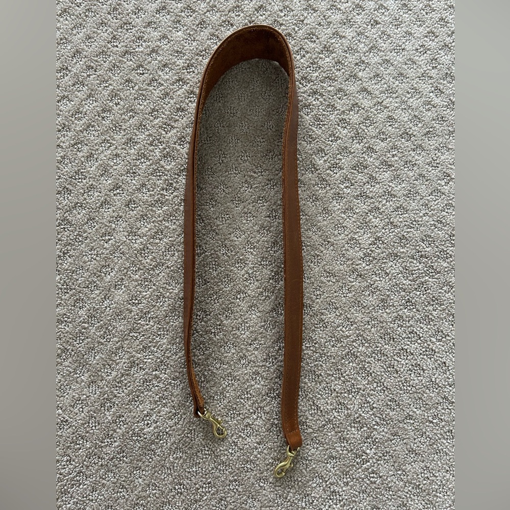 Fount Elegant Brown real Leather guitar Strap